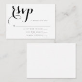 Carte RSVP Budget Simple Script Wedding (Devant / Derrière)