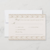 Carte RSVP Burlap & Lace (Devant)