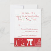 Carte RSVP Ça S'Additionne en Cerise (Dos)