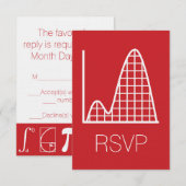 Carte RSVP Ça S'Additionne en Cerise (Devant / Derrière)