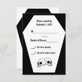 Carte RSVP café (noir) (Devant / Derrière)