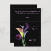 Carte RSVP Calla Lilies (Devant / Derrière)