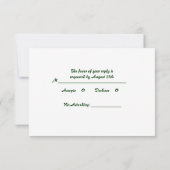 Carte RSVP Calla Rose (Dos)