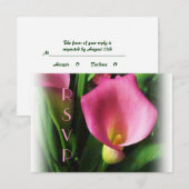 Carte RSVP Calla Rose (Devant / Derrière)