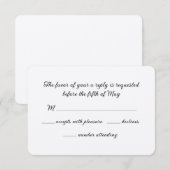 Carte RSVP Calligraphie élégante (Devant / Derrière)