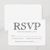 Carte RSVP Calson traditionnelle (Devant / Derrière)