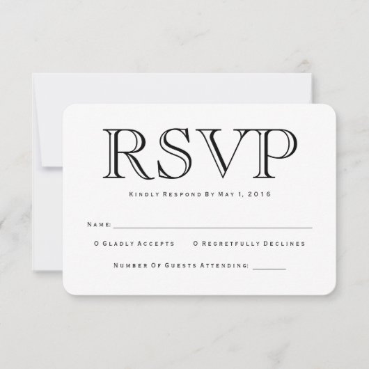 Carte RSVP Calson traditionnelle (Devant)