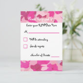 Carte RSVP Camo Rose (Debout devant)