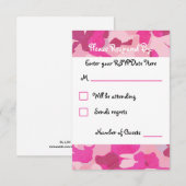 Carte RSVP Camo Rose (Devant / Derrière)