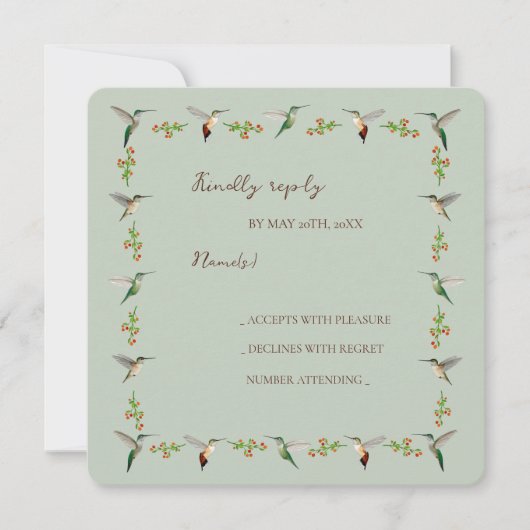 Carte RSVP Card (Devant)
