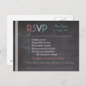Carte RSVP Chalkboard (Devant / Derrière)