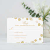 Carte RSVP Chalkboard Gold Parties scintillant (Debout devant)