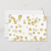 Carte RSVP Chalkboard Gold Parties scintillant (Dos)