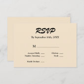 Carte RSVP Champagne (Devant / Derrière)