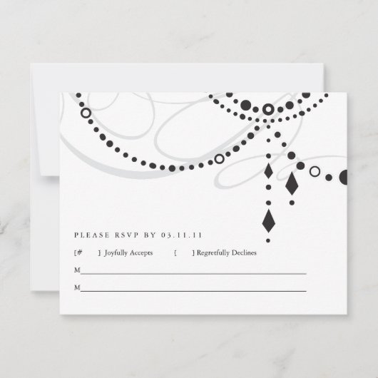 Carte RSVP Chandelier (Devant)