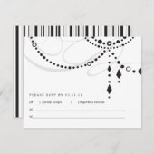 Carte RSVP Chandelier (Devant / Derrière)