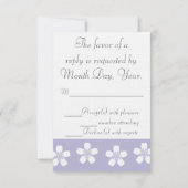 Carte RSVP Charming Sakura en Lavender (Dos)