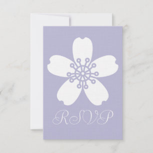 Carte RSVP Charming Sakura en Lavender