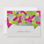 Carte RSVP Chaux rose étoile de David N'importe qu (Devant)