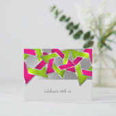 Carte RSVP Chaux rose étoile de David N'importe qu (Debout devant)