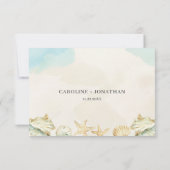 Carte RSVP Chic Beach Destination Wedding (Dos)