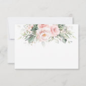 Carte RSVP Chic Blush Floral Mariage (Dos)