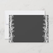 Carte RSVP Chic White Botanical Border Wedding (Dos)