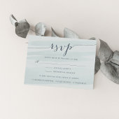 Carte RSVP Chiffon avec choix de repas | Mer