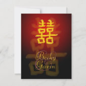 Carte RSVP Chine Double Bonheur (Dos)