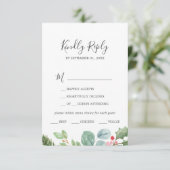 Carte RSVP Choice de Noël Green & Berry Menu (Debout devant)