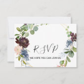 Carte Rsvp Choice Floral et Verdure de Bourgogne (Devant)