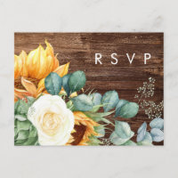 Carte RSVP Choix du menu Tournesol de pays gras