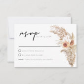 Carte RSVP CIERA Boho Terracotta Florale Pampas (Devant)