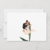 Carte RSVP circulaire florale rose blush moderne (Dos)