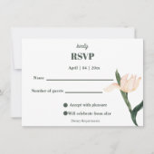 Carte RSVP circulaire florale rose blush moderne (Devant)