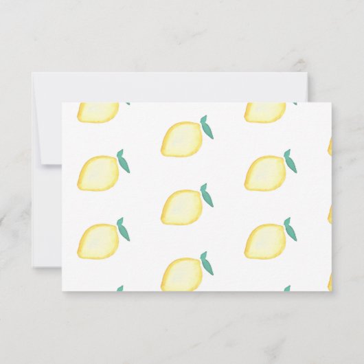 Carte RSVP citron (Dos)