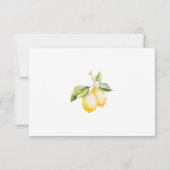 Carte RSVP classique Citrus Lemon Summer Wedding (Dos)