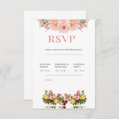 Carte RSVP classique de mariage élégant (Devant / Derrière)