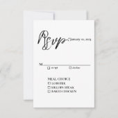 Carte RSVP classique moderne simple et élégante (Devant)