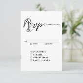 Carte RSVP classique moderne simple et élégante (Debout devant)