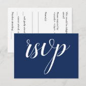 Carte "rsvp" classique, nostalgique et Vintage (Devant / Derrière)