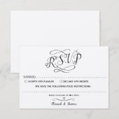 CARTE RSVP CLASSIQUE - PAPIER KRAFT (Devant / Derrière)