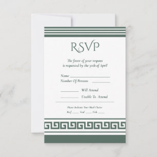 Carte RSVP clé grecque