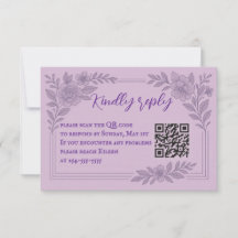 Carte RSVP Code QR Coastal Seascape