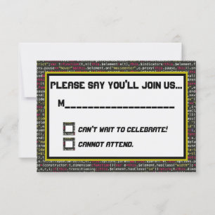 Carte RSVP Coder's Party