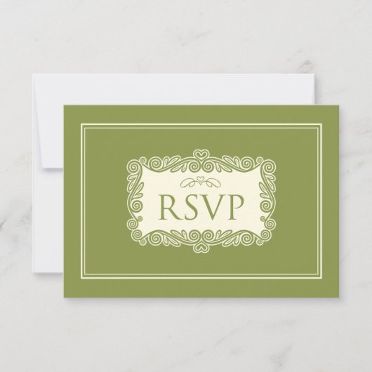 Carte RSVP Coeur Charming (forêt) (Devant)