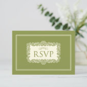 Carte RSVP Coeur Charming (forêt) (Debout devant)