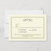 Carte RSVP Coeur Charming (forêt) (Dos)