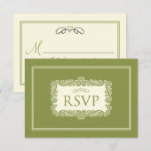 Carte RSVP Coeur Charming (forêt) (Devant / Derrière)