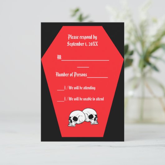 Carte RSVP Coffin Ebony III (Ruby) - LND (Debout devant)